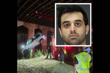 Massive car crash in New Jersey pushes BMW into river; Indian-origin driver arrested after fleeing scene on foot
