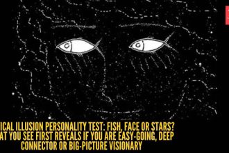 Optical illusion personality test: Fish, face or stars? What you see first reveals if you are easy-going, deep connector or b