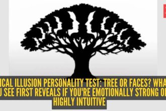 Optical illusion personality test: Tree or faces? What you see first reveals if you're emotionally strong or highly intuitive