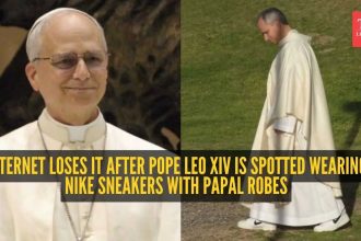Pope Leo XIV swaps papal shoes for Nike sneakers