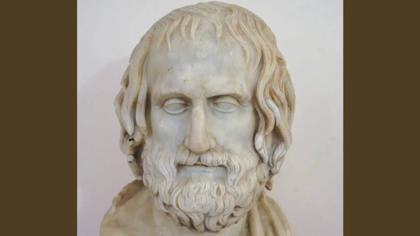 Quote of the day by Euripides: “For in other ways a woman is full of fear, defenseless, dreads the sight of cold steel; but