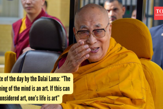 Quote of the day by the Dalai Lama: “The training of the mind is an art. If this can be considered art, one’s life is art