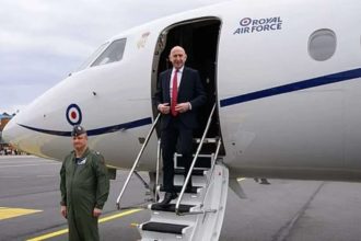 RAF jet carrying UK defence secretary hit by GPS jamming near Russian border: UK