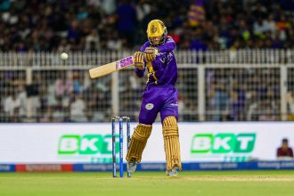Raghuvanshi joins Gambhir in elite club as KKR smash highest-ever total vs GT