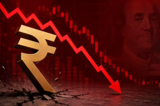 Rupee hits 100/$ in 1-year forward, closes at 96.8 in spot trade