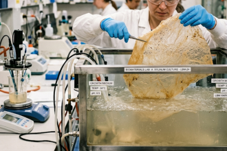Scientists grow a bacteria-made “living” supermaterial that could replace plastic