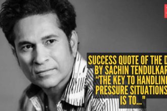 Success quote of the day by Sachin Tendulkar: “The key to handling pressure situations is to..."