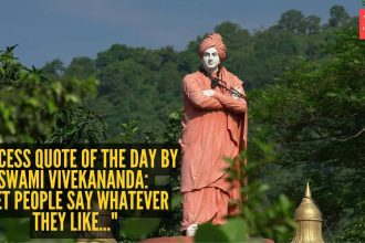 Success quote of the day by Swami Vivekananda: "Let people say whatever they like..."