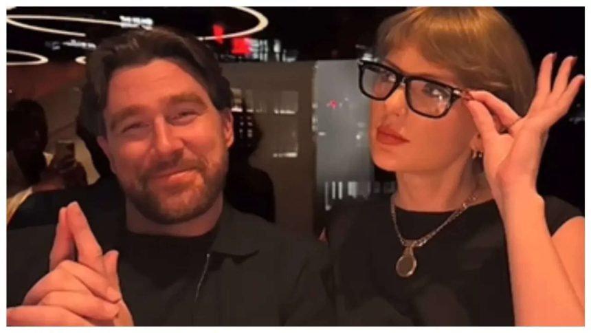 Taylor and Travis are all smiles on NYC dinner date - WATCH