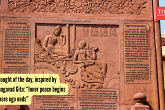 Thought of the day, inspired by Bhagavad Gita: “Inner peace begins where ego ends”