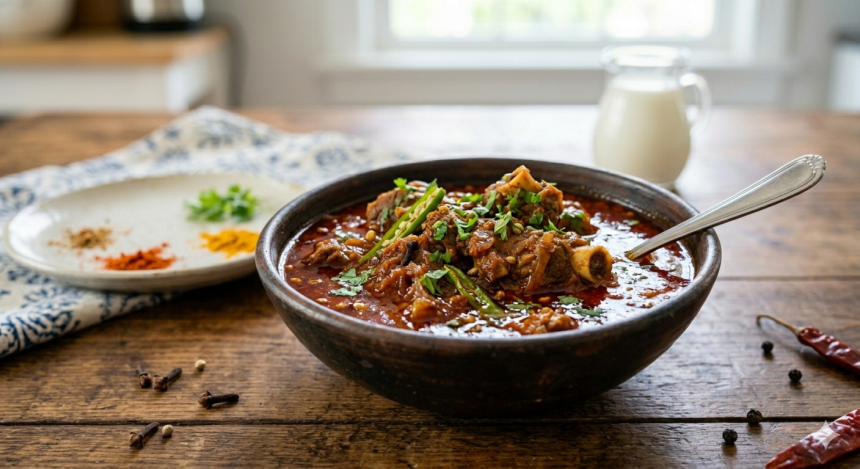 Traditional Kohlapuri mutton recipe: Authentic recipe with spicy ingredients and slow-cooked flavours