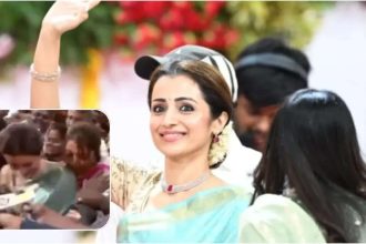 Trisha gets mobbed while leaving Vijay's oath ceremony - Video