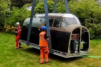 UK family donates father’s hand-made, 40-year Lancaster cockpit to RAF Airfield