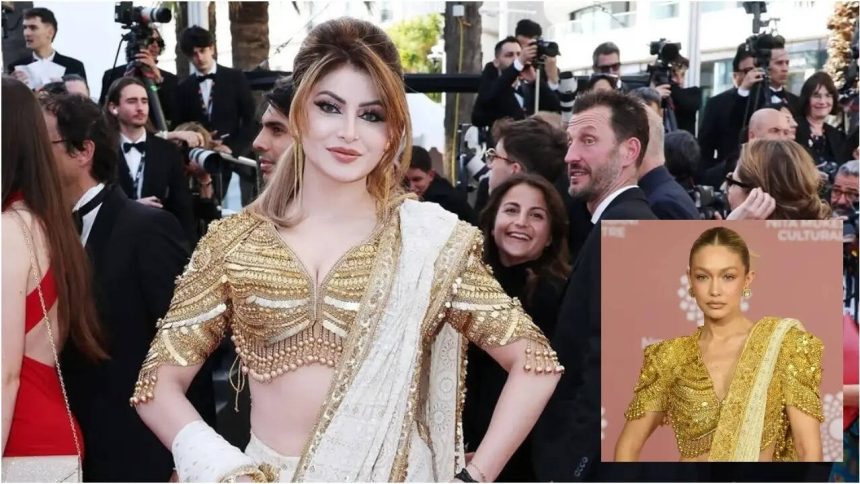 Urvashi's Cannes look sparks copying row: '...Gigi Hadid's saree'