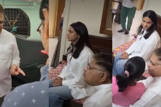 VIDEO: Allu Aravind, Sneha Reddy meet Sritej’s family