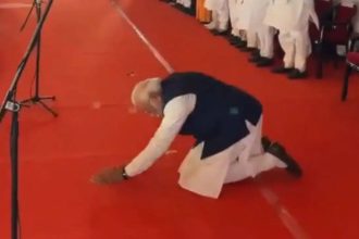 Watch: PM Modi bows down with folded hands before Kolkata crowd as BJP forms first govt in West Bengal