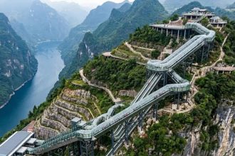 World’s longest escalator: China’s 905-meter ‘sky ladder’ lets you climb 80 floors in 20 minutes