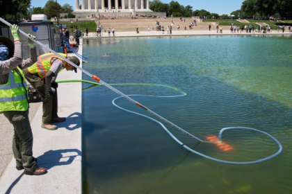 '250-ft gash, poured chemicals': Trump claims vandals damaged Reflecting Pool