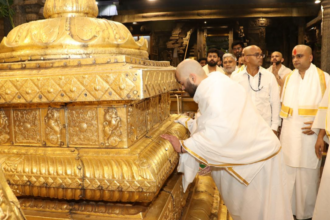 Anant Ambani offers hair at Tirumala, participates in Suprabhata Seva