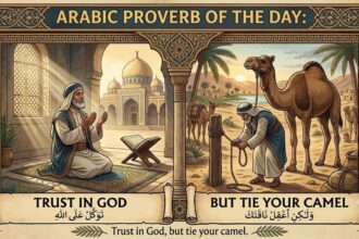 Arabic proverb of the day: "Trust in God, but tie your camel." - the old wisdom of balancing faith with effort