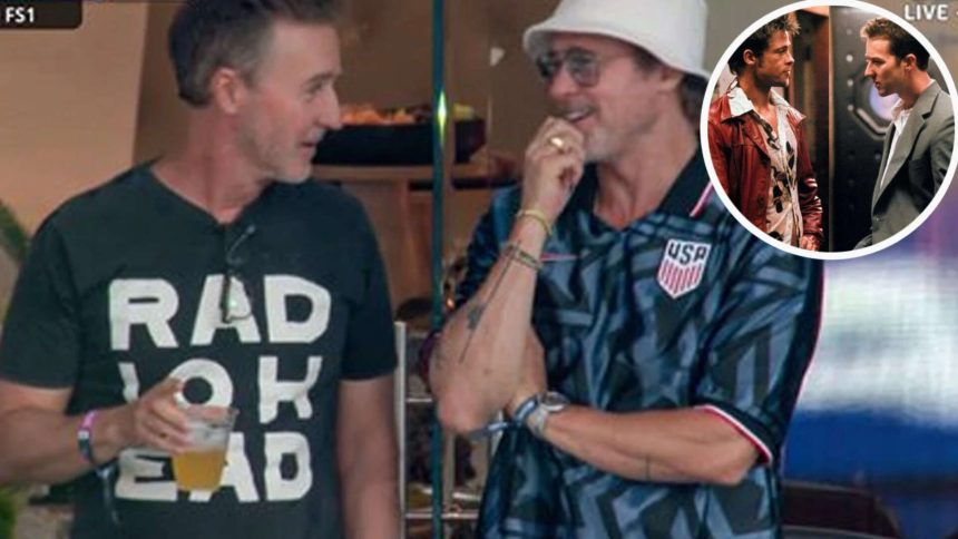 Brad-Edward's REUNION after sparks 'Fight Club' meme-fest