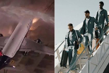 Brazil's FIFA World Cup-bound plane receives special 'baptism' before departure