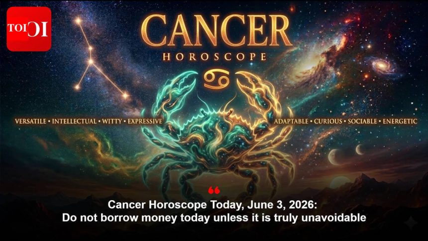 Cancer Horoscope Today, June 3, 2026: Do not borrow money today unless it is truly unavoidable