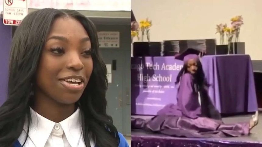 Chicago student kicked out of graduation ceremony, denied diploma after doing 'split' on stage