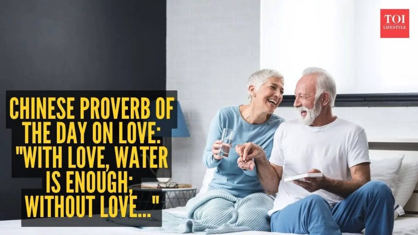Chinese proverb of the day on love: "With love, water is enough; without love..."
