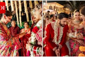 Deepika gets emotional at family wedding, Ranveer joins rituals