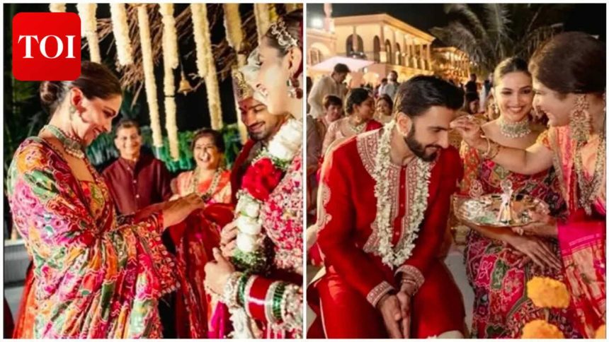 Deepika gets emotional at family wedding, Ranveer joins rituals