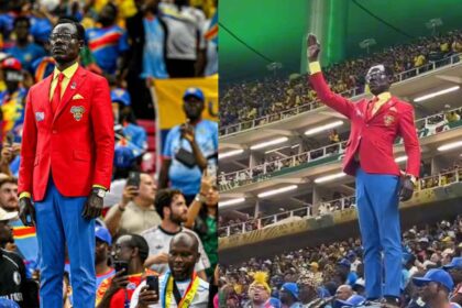 DR Congo's 90-minute 'standing superfan' finally gets his World Cup moment