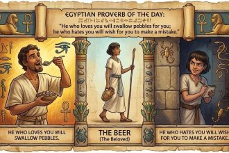 Egyptian proverb of the day: “He who loves you will swallow pebbles for you; he who hates you will…” - what this ancien
