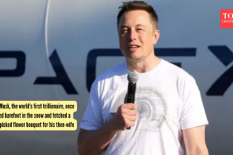 Elon Musk, the world's first trillionaire, once walked barefoot in the snow and fetched a handpicked flower bouquet for his t