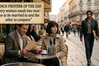 French proverb of the day: "Every woman needs two men - one to be married to and the other to…" - a timeless lesson on comp