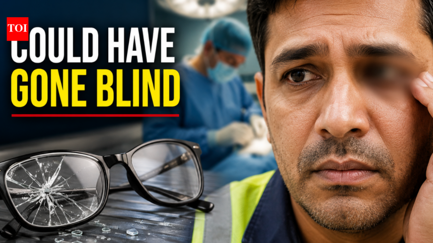Glass fragments pierced his eye after luggage belt snapped: How doctors repaired the injury that could have caused permanent