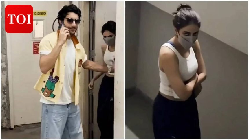 Ibrahim pushes Palak back as paps spot them after movie date
