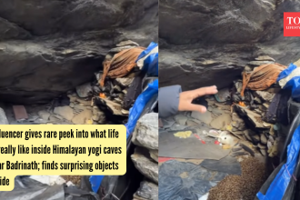 Influencer gives rare peek into what life is really like inside Himalayan yogi caves near Badrinath; finds surprising objects