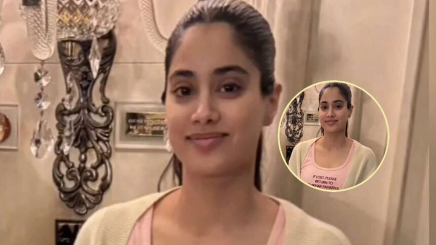 Janhvi's nightsuit with 'Return to Shikhar' caption goes viral