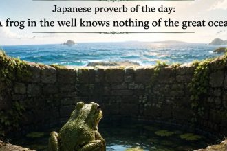Japanese proverb of the day: "A frog in the well knows nothing of the great ocean"