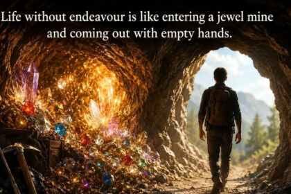Japanese proverb of the day: “Life without endeavour is like entering a jewel mine and coming out...”