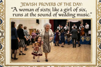Jewish proverb of the day: “A woman of sixty, like a girl of six, runs at the sound of…”
