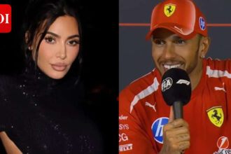 Kim celebrates Lewis' Grand Prix win - WATCH