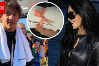 Kim Kardashian ends 'towel saga'; sends Kimi Antonelli a custom towel with a special message - WATCH