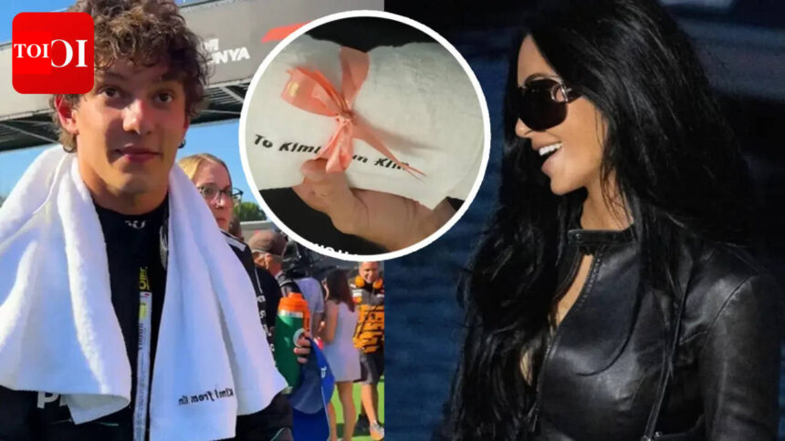 Kim Kardashian ends 'towel saga'; sends Kimi Antonelli a custom towel with a special message - WATCH