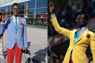 Meet football fan who stands like a statue for 90 minutes