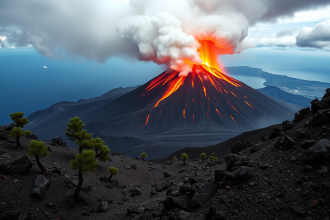 Mount Etna erupted twice but each eruption came from a completely different underground route