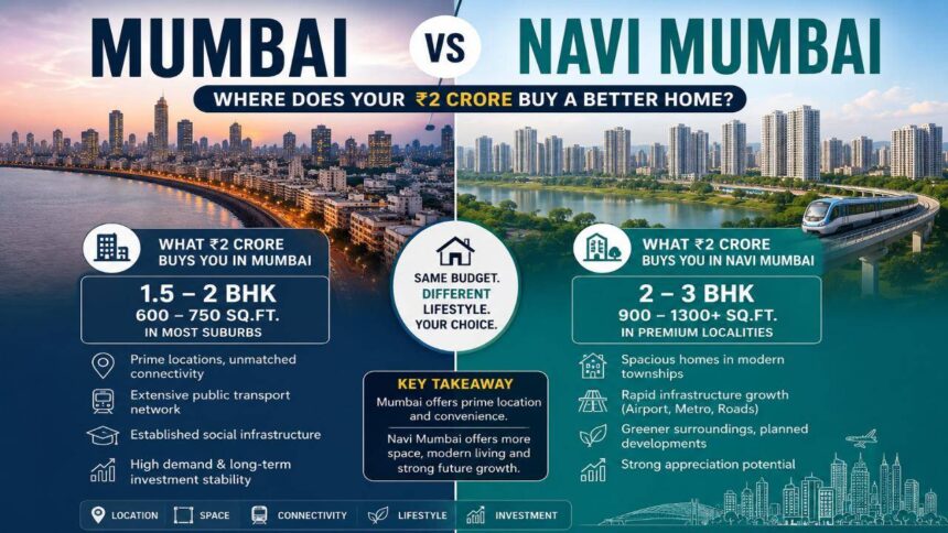 Mumbai vs Navi Mumbai: Where does your ₹2 crore buy a better home?