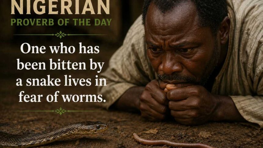 Nigerian proverb of the day: "One who has been bitten by a snake lives in fear of worms" and why old wounds make us fear harm