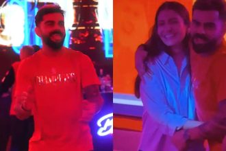 'One felt nice ... ': Virat Kohli dons special T-shirt, dances with Anushka